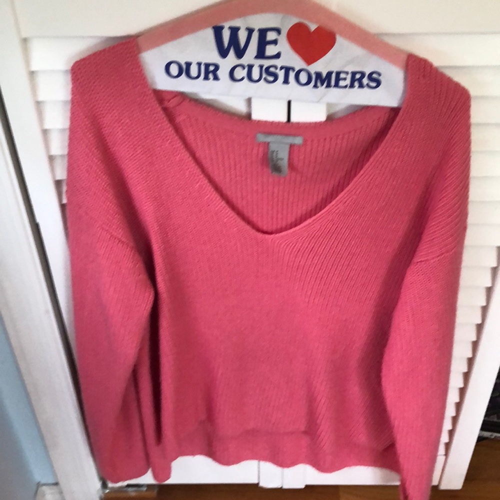 Hot Pink Rib Knit Sweater ! - Picture 2 of 2
